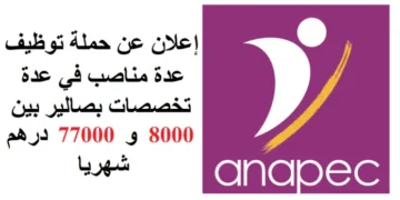 الانابيك: تعلن عن حملة توظيف في عدة تخصصات صالير بين 8000 و 77000 درهم شهريا