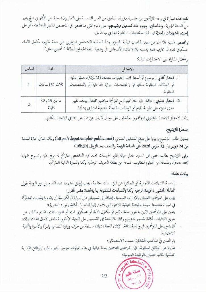 Détails du concours catégorie 3