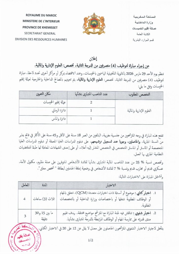 Détails du concours catégorie 2