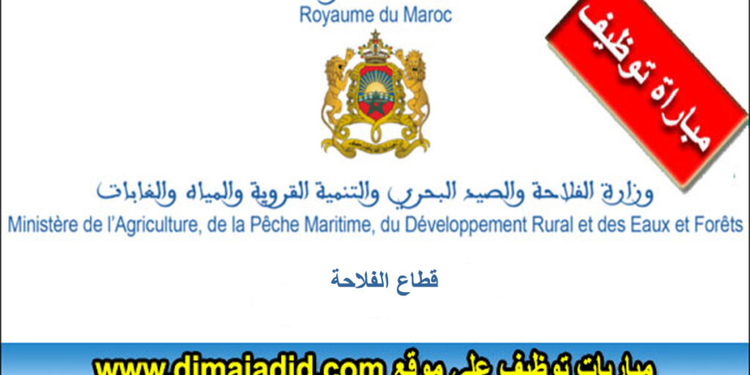 إعلان عن مباراة لتوظيف (38) متصرف من الدرجة الثانية بوزارة الفلاحة والصيد البحري والتنمية القروية والمياه والغابات – قطاع الفلاحة